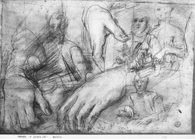 Studio delle mani per un ritratto di Ippolito della Rovere da Federico Fiori Barocci or Baroccio
