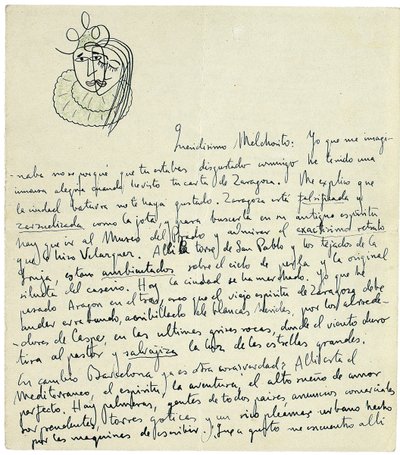 Lettera autografa a Melchor Fernandez Alamgro, Granada, fine gennaio 1926 da Federico Garcia Lorca