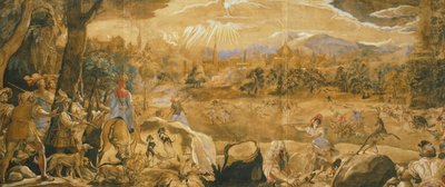 Scena di caccia con Firenze immaginaria, di Federico Zuccaro (circa 1540-1609) da Federico Zuccaro