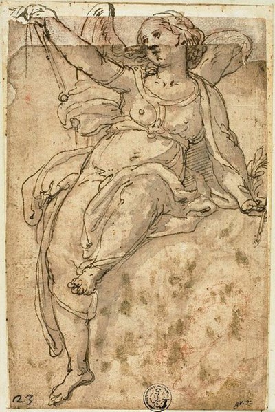 Angelo seduto da Federico Zuccaro
