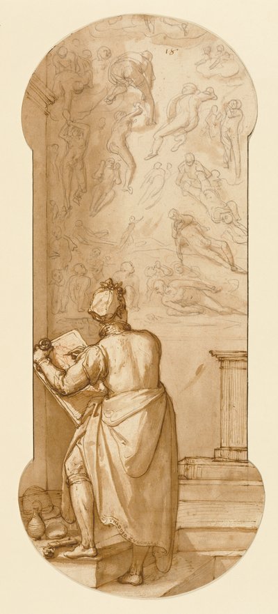Taddeo nella Cappella Sistina disegna il 