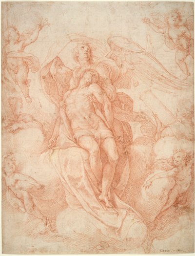 Il Cristo morto sostenuto dagli angeli da Federico Zuccaro
