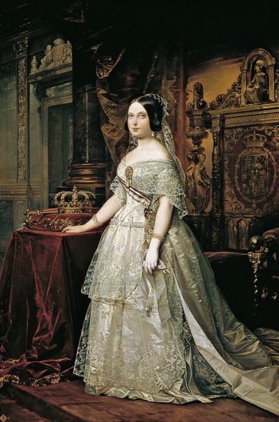 Ritratto di Isabella II di Spagna da Federico de Madrazo y Kuntz