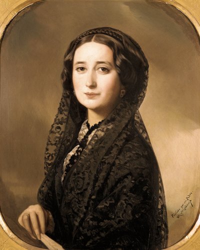 Ritratto della poetessa spagnola Carolina Coronado (1823-1911) da Federico de Madrazo y Kuntz