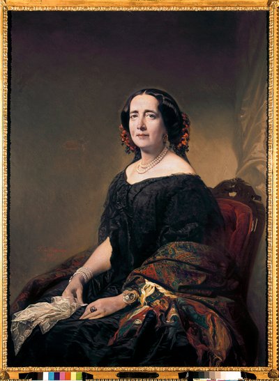 Ritratto della scrittrice cubana Gertrudis Gomez de Avellaneda da Federico de Madrazo y Kuntz
