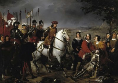 Spagnolo: El Gran Capitán recorriendo el campo de la batalla de Ceriñola Gonzalo Fernández de Córdoba alla battaglia di Cerignola
 oppure in spagnolo: El Gran Capitán después de la batalla de Ceriñola encuentra el cadáver de Luis de Armagnac Gonzalo Fernán da Federico de Madrazo y Kuntz