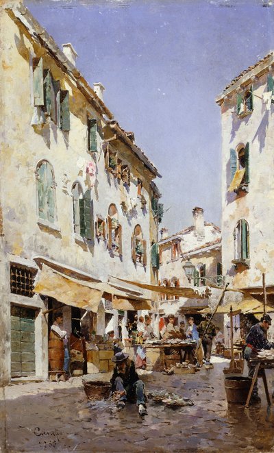 Una scena di strada, 1885 da Federico del Campo