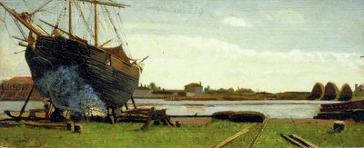 Nave al molo da Federigo Zandomeneghi