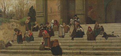I poveri sui gradini del Convento di Ara Coeli a Roma, 1872 da Federigo Zandomeneghi