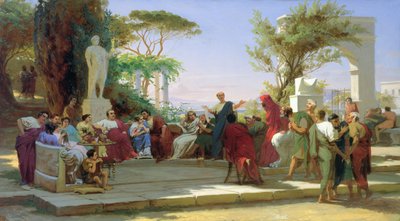 Orazio legge le sue satire a Mecenate, 1863 da Fedor Andreevich Bronnikov
