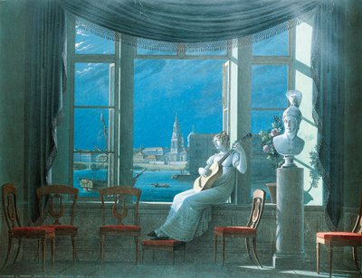 Alla finestra in una notte di luna da Fedor Petrovich Tolstoy