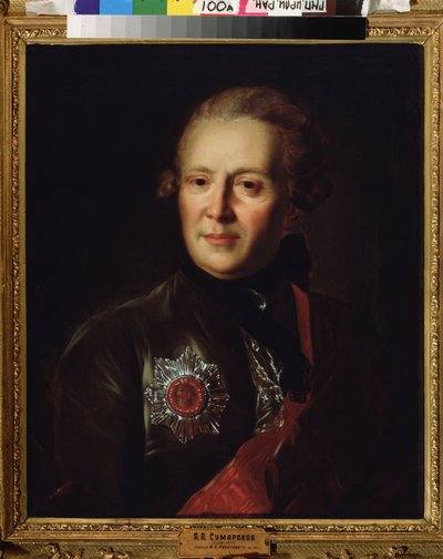 Ritratto del poeta Alexander Sumarokov da Fedor Stepanovich Rokotov