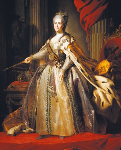 Ritratto di Caterina II, anche conosciuta come Caterina la Grande da Fedor Stepanovich Rokotov