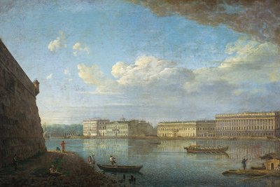 Palace Embankment visto dalla Fortezza di Pietro e Paolo da Fedor Yakovlevich Alekseev