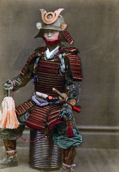 Un samurai in armatura, Giappone, 1882 da Felice Beato