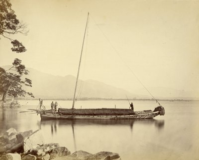 Barca sul lago Biwa da Felice Beato