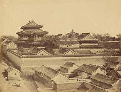 Prima veduta di Pechino ripresa dalla porta Antin, ottobre 1860 da Felice Beato