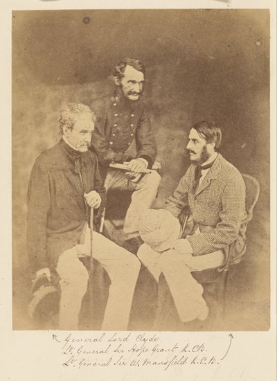 Generale Lord Clyde, Tenente Generale Sir Hope Grant, K.C.B. e Tenente Generale Sir W. Mansfield, K.C.B. da Felice Beato