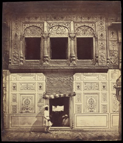 Interno del Tempio Sikh con mosaico di marmo da Felice Beato