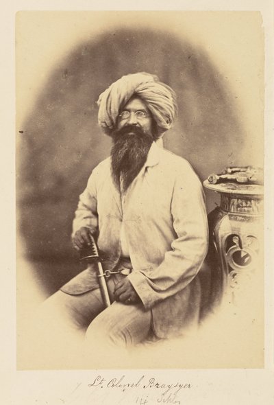 Tenente colonnello Brasyer, 14° Sikh da Felice Beato