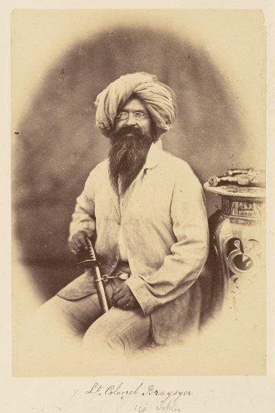 Tenente Colonnello Braysyer. [14° Sikh da Felice Beato