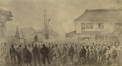 Copia fotografica di un disegno di Charles Wirgman di un