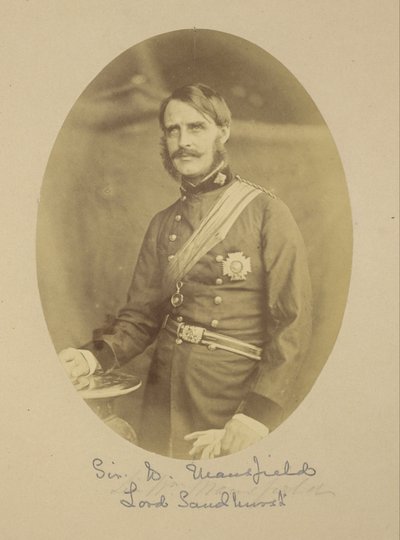 Ritratto di Sir Maggior Generale William Rose Mansfield, 1° Barone Sandhurst da Felice Beato