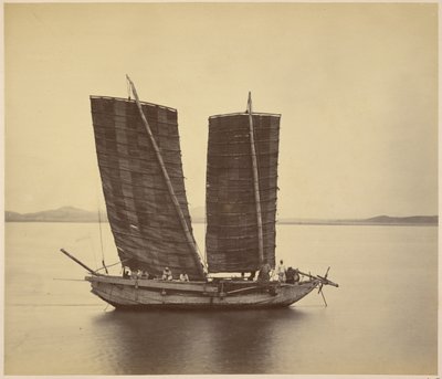 La prima giunca coreana che trasportava dispacci a bordo della U.S.S. Colorado, subito dopo aver gettato l