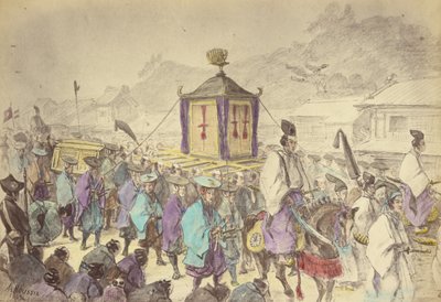 Il corteo del Mikado da Felice Beato