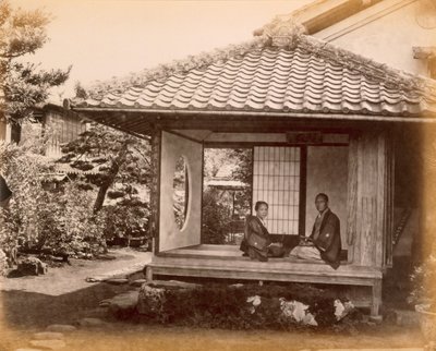 Luogo di sosta del Taikun sulla Tocaido Hasa, 1868 da Felice Beato
