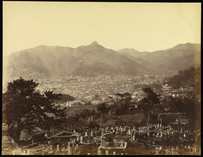 Vista di Nagasaki dalla collina della batteria da Felice Beato