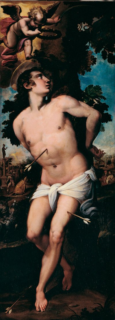 Il martirio di San Sebastiano Dipinto di Felice Riccio detto Brusasorzi (1539-1605) XVI secolo Collezione privata da Felice Brusasorci