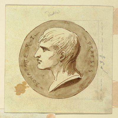 Una medaglia di Napoleone Bonaparte come Presidente della Repubblica Italiana, verso; Ebe dona l