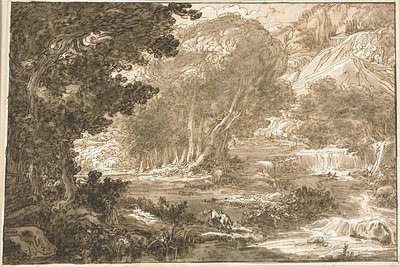 Angelica riposa sotto un albero, da Orlando Furioso da Felice Giani
