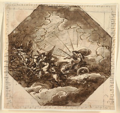 Apollo sul suo carro con Aurora, Sala Ottogonale, Palazzo Milzetti, Faenza da Felice Giani