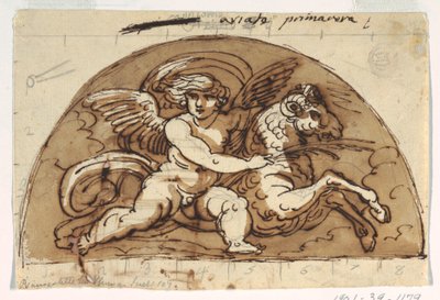 Ares, lunetta per soffitto, Sala Ottagonale, Palazzo Milzetti, Faenza da Felice Giani