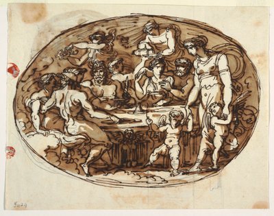 Banchetto degli dei, variante per la Sala di Pranza, Palazzo Guarini, Forlì da Felice Giani