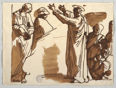 Cartoni della morte di Anania e San Paolo, dopo Raffaello da Felice Giani