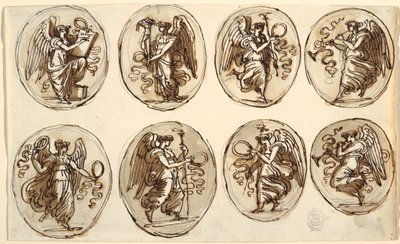 Design del Soffitto, Storia, Abbondanza in Sei Ovali, Sala di Ercole ed Ebe, Palazzo Gessi, Faenza da Felice Giani