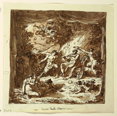 Progetto per Sipario: Apollo e Marsia, Palazzo Conti-Sinibaldi, Faenza da Felice Giani