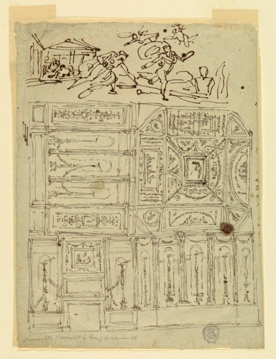 Disegno, Atalanta e Ippomene, 1800 ca. da Felice Giani