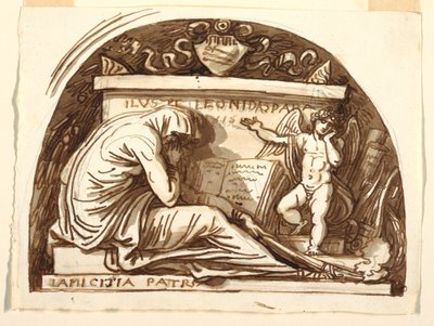 Disegno, Monumento sepolcrale per Leonida Spada, 1815 da Felice Giani