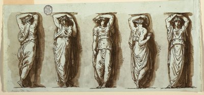 Cinque cariatidi da Felice Giani