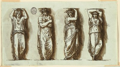 Quattro cariatidi da Felice Giani