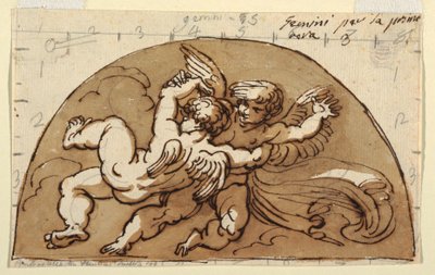 Gemelli, Lunetta per Soffitto, Sala Ottagonale, Palazzo Milzetti, Faenza da Felice Giani