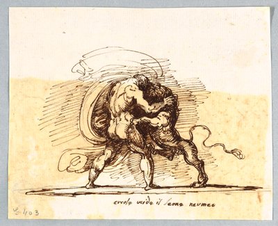 Ercole e il Leone Nemeo da Felice Giani