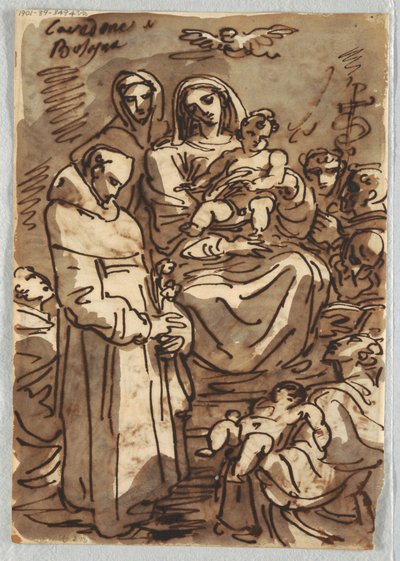 Santissima Trinità con il Cristo morto in gloria dopo Palma Giovane; Adorazione dei Magi, Studio dopo Lodovico Carracci da Felice Giani