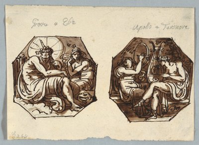 Giove e Ebe, Apollo e Tersicore da Felice Giani