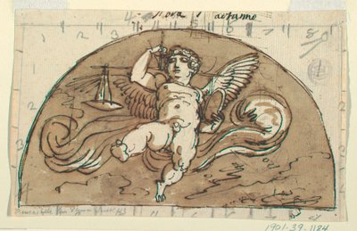 Libra, Lunetta per il soffitto, Sala Ottagonale, Palazzo Milzetti, Faenza da Felice Giani