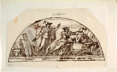 Lunetta con allegoria dell